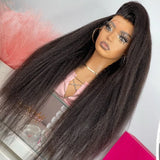 Perruque Kinky Lace Front 13x6 Fitted Cap Glueless Skin Melt Améliorée