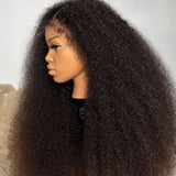 KNOT-FREE - 13x6 Skin Melt Lace Human Hair Cocoa Cloud Fluffy Kinky Curly Wig