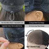 {50 % de réduction} Perruque Lace Closure prédécoupée 7x5 avec dôme à cordon, parfaite pour un effet indétectable
