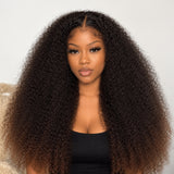 KNOT-FREE - 13x6 Skin Melt Lace Human Hair Cocoa Cloud Fluffy Kinky Curly Wig