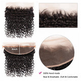 13*4 Frontale et 3 Paquets d'Ondes Profondes Cheveux Humains Vierges en Dentelle Suisse