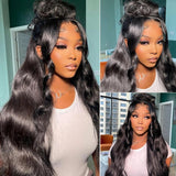 {Vente Flash} Perruque Lace Transparente 4x4/13x4, Densité 250%, Cheveux Humains, Ondulée (Body Wave)