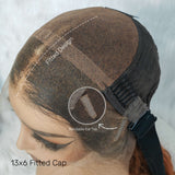 Perruque Glam Yaki Ondulée Cheveux Humains Bouclés Bord Sans Nœuds/Bonnet Ajusté 13x6