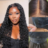 Péruque Upgraded Drawstring Dome Cap 3D Fitted Pre-Cut HD Lace Closure, Onde à l'Eau