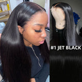 {Vente Exceptionnelle} #1 Perruque en Cheveux Naturels Noir Jais 4x4/13x4 avec Dentelle Transparente 250% de Densité