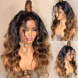 {Vente Exceptionnelle} Imani | Perruque Lace Front 13x6 Cheveux Naturels Ondulés Ombrés Noirs Racines