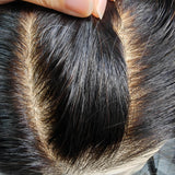 Mèches sans nœuds, dentelle invisible, ligne de cheveux pré-épilée délicate, frontal 13x6 (non perruque)