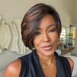 Perruque Lace Front à Cheveux Humains, Coupe Pixie Asymétrique, Mèches Miel et Marron, Pré-épilée
