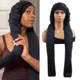 Bonnets de nuit 2-en-1 pour cheveux longs et tresses - Protection pour cheveux longs et tresses
