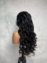 Perruque sans colle 2x6 avec raie au milieu profonde, cheveux humains Yaki ondulés, dentelle HD Skin Melt