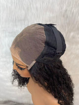 {DERNIÈRE-PIÈCE-EN-STOCK} Perruque Lace Front Bouclée 7x5 en Cheveux Humains Transparente avec Cordon de Serrage