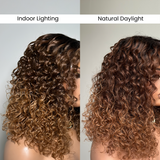 Perruque 4x4/13x4 dentelle transparente 250% ombrée ondulée cheveux humains