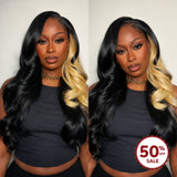 {50% Off} Skin Melt Lace + Delicate Hairline Layered Blonde Wig Body Wave