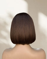 Perruque Bob brune Lagos Hairline 13x6 M Hairline en cheveux humains avec dentelle frontale