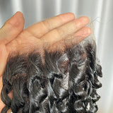 Lace Closure HD Skin Melt pré-plumée 4x4/5x5 Cheveux humains bouclés/frisés birmans (pas une perruque)