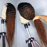 {Vente Flash} Perruque Lace Transparente 4x4/13x4 250% Ombre Water Wave Cheveux Humains
