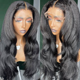 Perruque Lace Yaki Wavy Cheveux Naturels avec Closure 6x6 | 7x7 Skin Melt