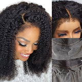 Perruque frontale en cheveux humains Kinky Curly avec lacet 360, bord 4C invisible, lanière réglable | Skin Melt