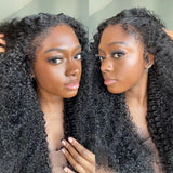 Perruque Lace Frontale Kinky Curly Naturel 4C Bouclée 13x6 Bordure Fondue