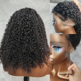 Perruque frontale en cheveux humains avec lacet 360, bord moelleux, bretelle invisible | Kinky Curly Birman