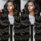 {Vente Flash} Perruque Lace Transparente 4x4/13x4, Densité 250%, Cheveux Humains, Ondulée (Body Wave)