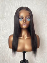 {LAST-PIECE-CLEARANCE} 13x6 Knot-Free Skin Melt Lace Yaki Straight Human Hair Wig