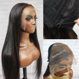 Perruque en dentelle magique remplaçable Zip-Go 13x6 Frontal et 5x5 Closure avec mèches effet "peau fondue"