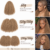 Extensions de Cheveux Humains Blonds Miel Tressés au Crochet Plume Douce