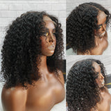 Perrques à fermeture 5x5, cheveux bouclés, effet fond de peau, dentelle suisse