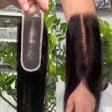 Perruque Lace Closure 2x6 avec Tissage Lisse Soie Cheveux Humains