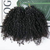 Extensions de Cheveux Humains Tressés au Crochet Plume Douce, Boucles Crépu Birmanes
