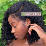 Curly Baby Hair 13x6 Naturel 4C Edge Skin Melt Lace Frontal Perruque Bob Bouclée Coily