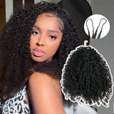Extensions de Cheveux Humains Tressés au Crochet Plume Douce, Boucles Crépu Birmanes