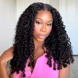 6x5 Drawstring Glueless Transparent Lace Closure Wig Burmese Curls with Coily Ends