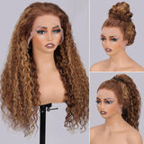 {Vente Exceptionnelle} Perruque Lace Frontale 360 Cheveux Humains 250% Invisible Highlight Onde Eau