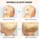 Perruque Lace 360 Cheveux Humains Pré-épilée 613 Blonde Invisible Strap