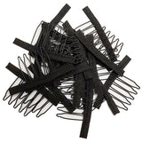 Peigne à perruque noir, clips pour perruque bon marché, pinces pour extensions de cheveux, peignes pour perruque confortables