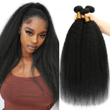 Extensions de cheveux tissés ondulés crépus en cheveux naturels de haute qualité