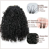 Extensions de Cheveux Humains Tressés au Crochet Plume Douce, Boucles Crépu Birmanes