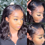 Alicia | Perruque Lace Front BOB en cheveux humains Body Wave 13x6 avec effet "Skin Melt"