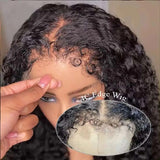 Perruque Lace Frontale Curly Edge Naturel 4C Edge 13x6 Effet Peau Boucles Birmanes