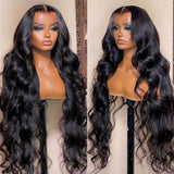 {Soldes exceptionnelles} Perruque Lace Frontal 360 à bretelles invisibles, 250 % cheveux humains, ondulation naturelle