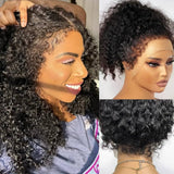 Perruque avant avec dentelle 360 Skin Melt à bord vaporeux et sangle invisible en cheveux humains | Boucles birmanes