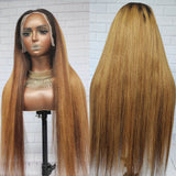 {Vente Flash} Perruque Lace Front 13x4|13X6 Cheveux Humains Ombrés Blonds Yaki Texture 4C