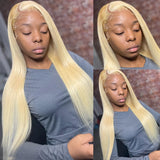 {50 % de réduction} Perruque Lace Front 13x4 Blonde 613 Cheveux Humains | Lisse et Soyeux