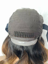 {LAST-PIECE-CLEARANCE} 13X6 Knot-Free Ombre Auburn Brown Fitted Skin Melt Lace Body Wave Human Hair Wig