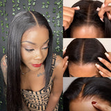 Perrque en dentelle de cheveux humains pré-coupés et sans colle 9x6 PartingMax HD Skin Melt Lace Wear Go | Lisse