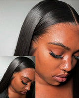 Perruque en cheveux humains lisses avec dentelle Skin Melt sans nœuds améliorée Air Cap 5x5/13x6