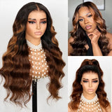 {Vente Flash} Perruque Lace Frontale 360 Cheveux Humains 250% Densité Raie Invisible Ombre Body Wave