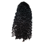 Demi-perruque réversible avec cordon de serrage, boucles profondes, perruque sans colle en cheveux humains